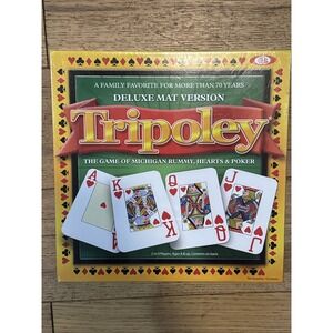 NEW Tripoley Deluxe Mat Version – Michigan Rummy, Hearts & Poker Game – Sealed